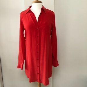 Red Equipment Shirtdress